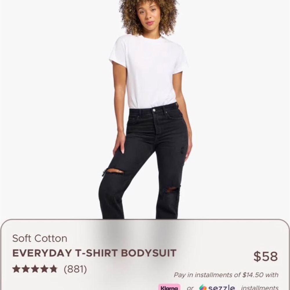 NUUDS White Cotton T-Shirt Bodysuit